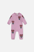 Knitted Intarsia Romper Lilac