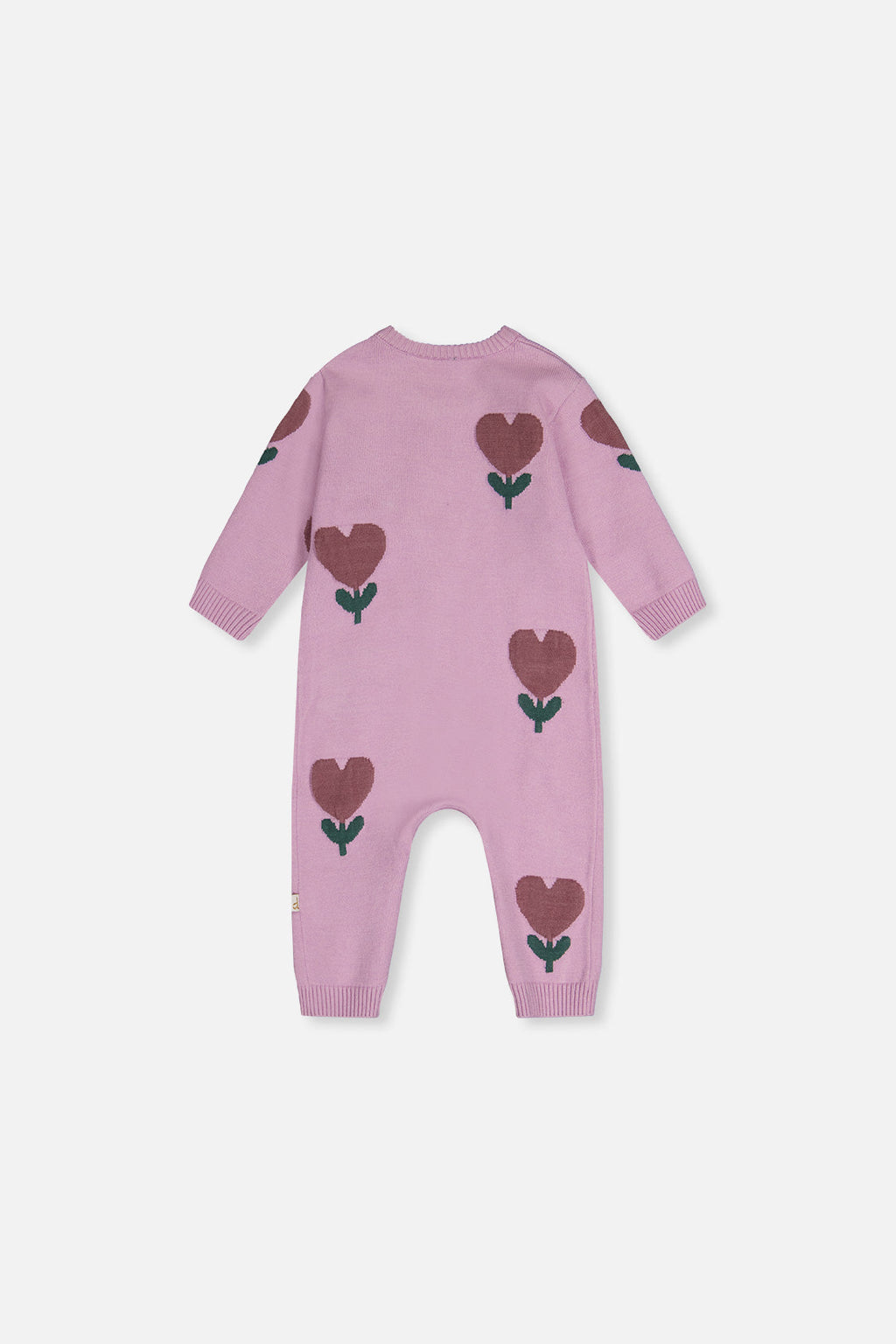 Knitted Intarsia Romper Lilac