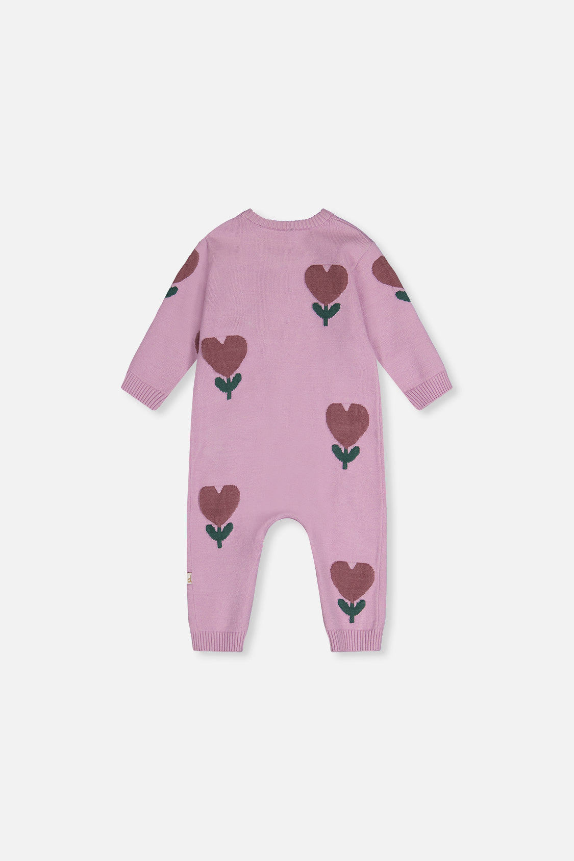 Knitted Intarsia Romper Lilac