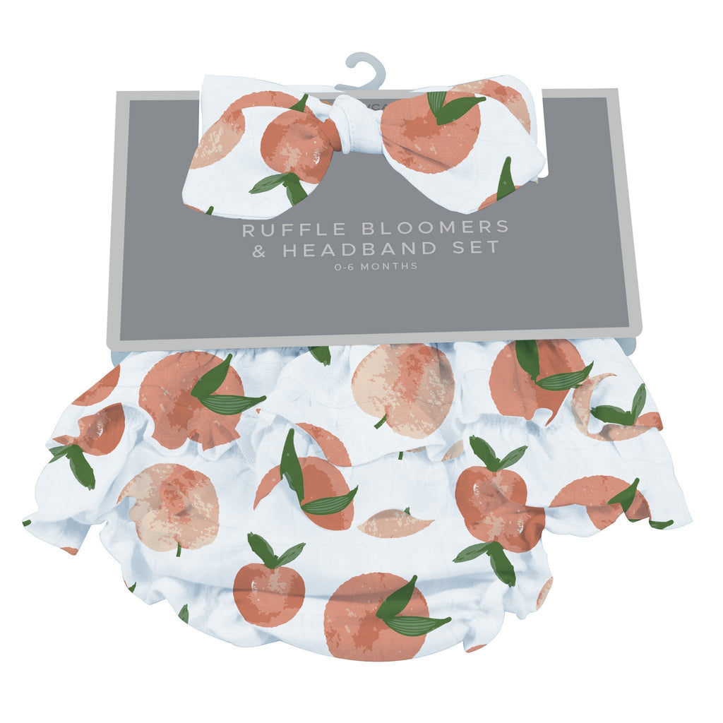 Bamboo Peaches Ruffle Bloomers and Headband Set