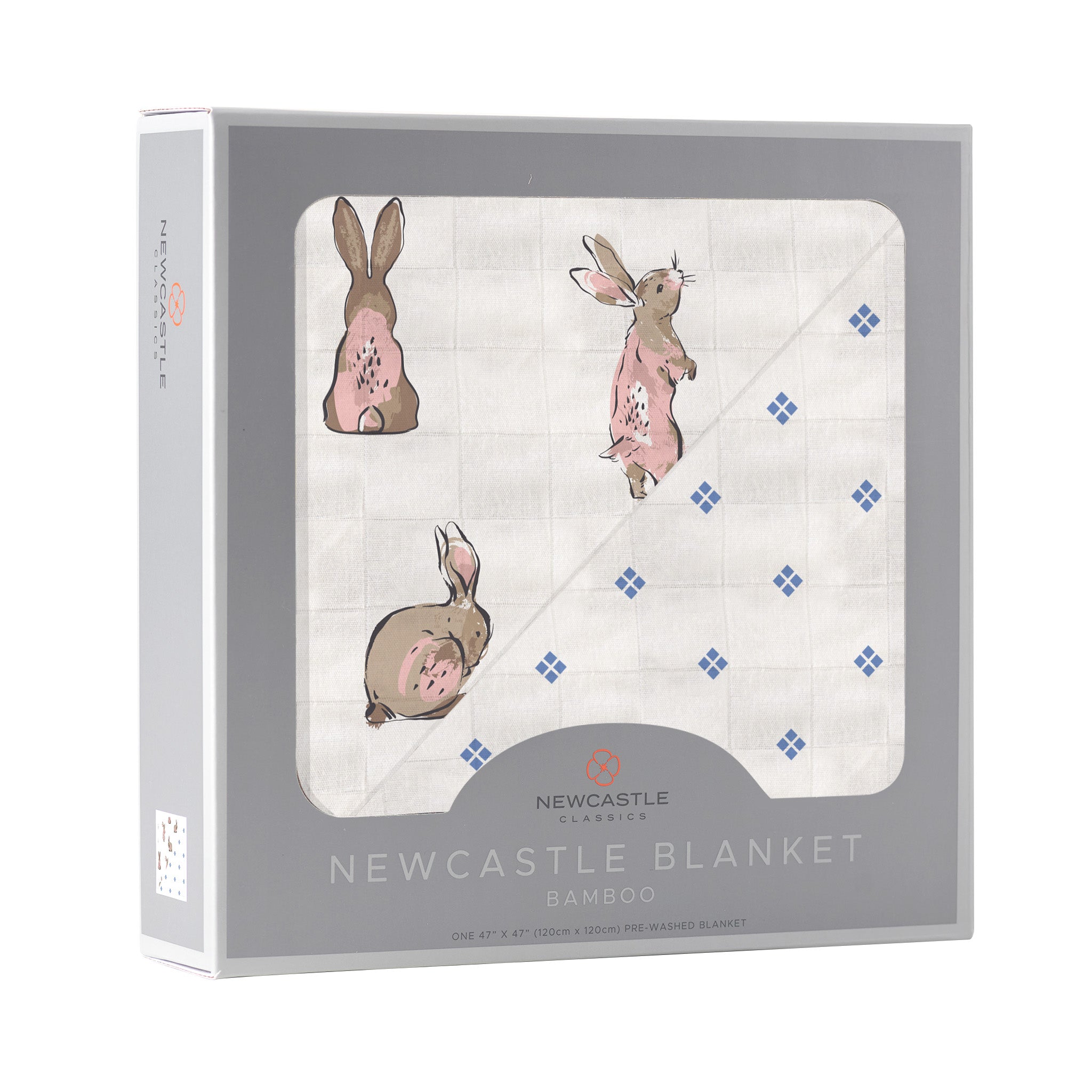 Powder Pink BunnyBamboo Blanket