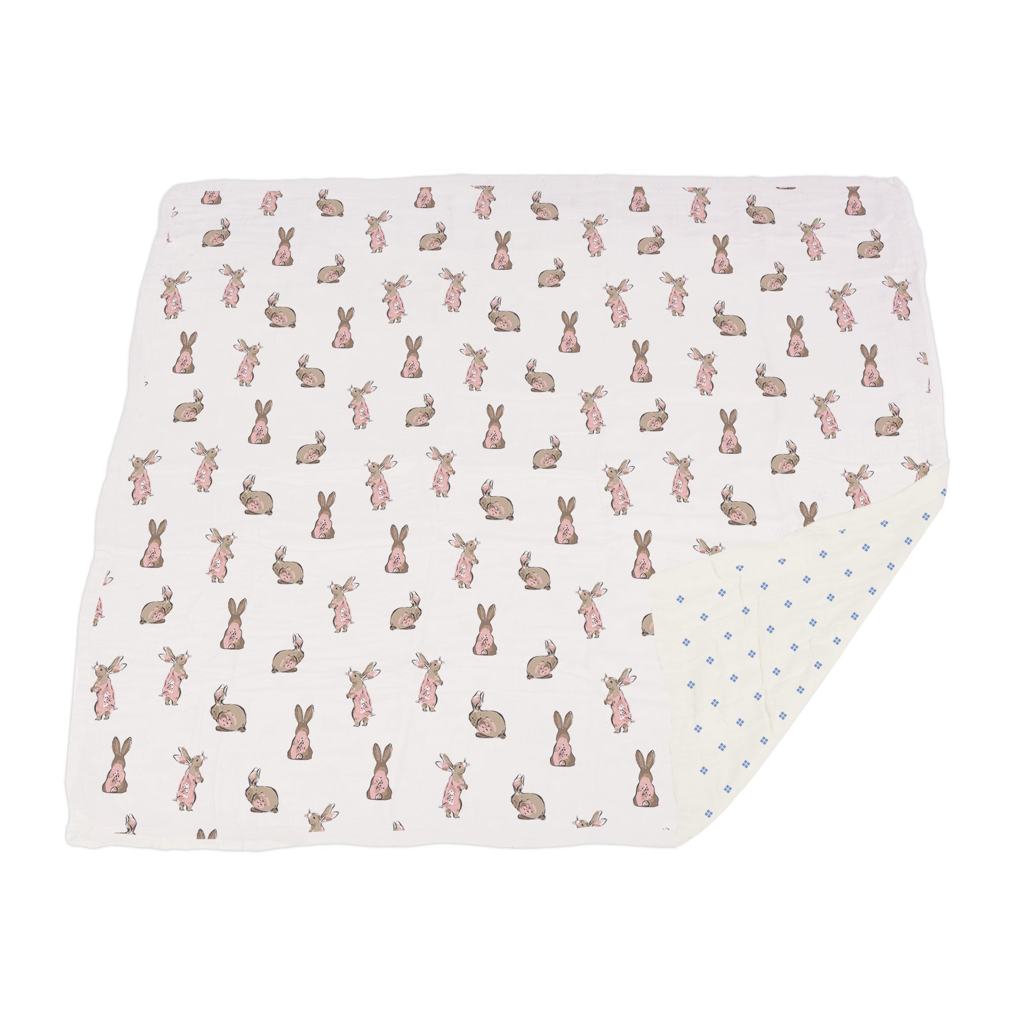 Powder Pink BunnyBamboo Blanket