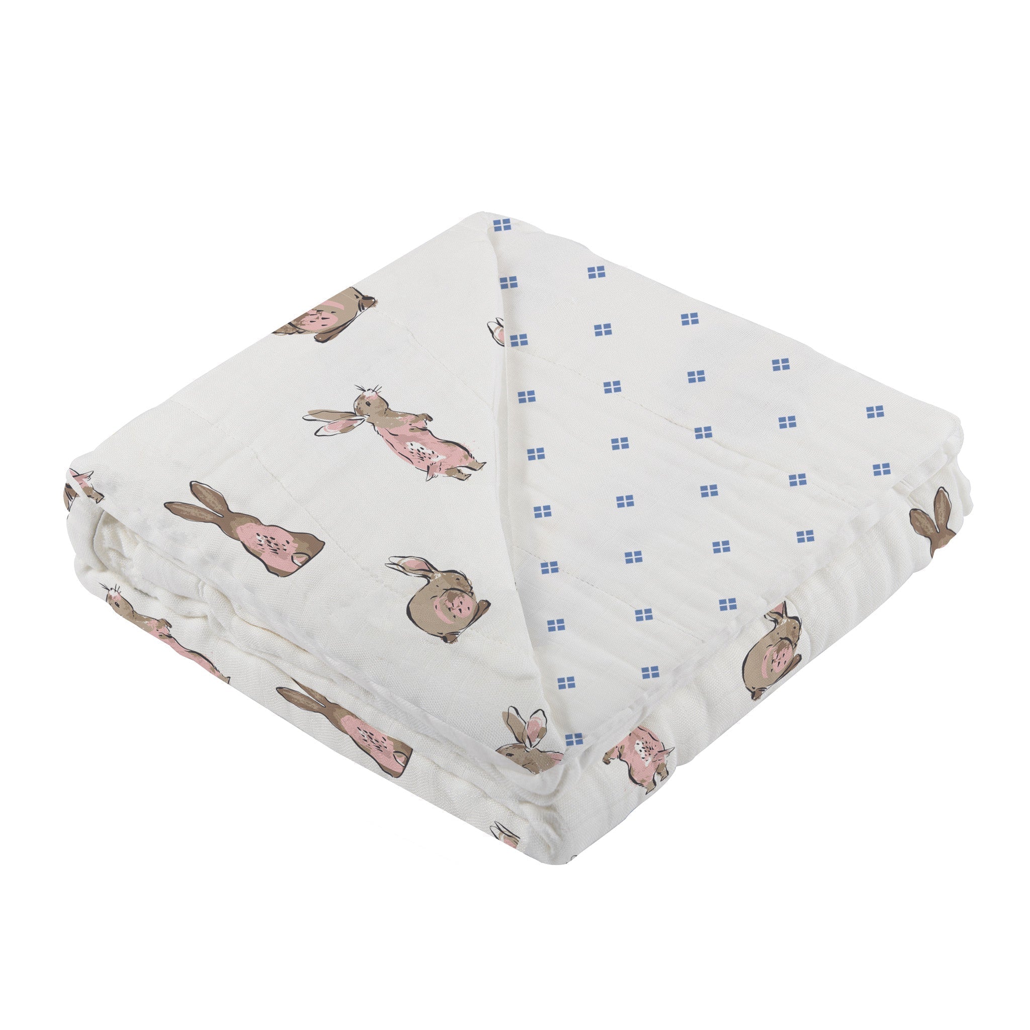 Powder Pink BunnyBamboo Blanket