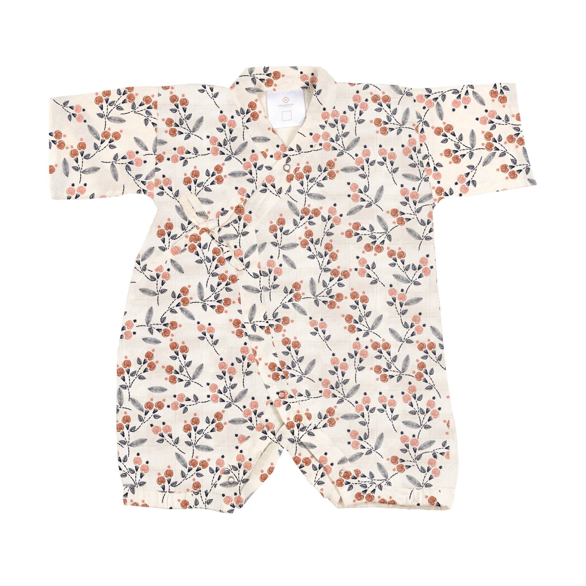 Dahlia Floral Bamboo Kimono Romper