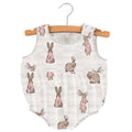 Powder Pink Bunny Bamboo Romper